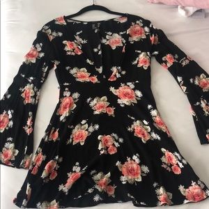 Forever 21 Floral Dress with Deep V-Neck